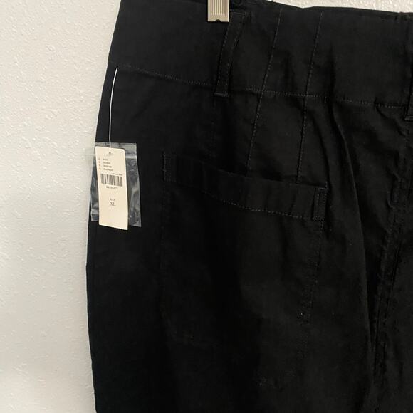 Anthropologie Maeve Colette Midi Skirt Women's XL Black Patch Pockets Clean girl - Picture 4 of 12